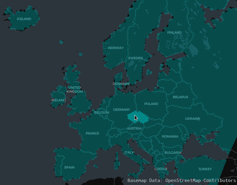 Hexagonal Europe in MapLibre